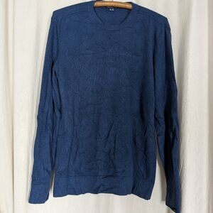 Theory Men's Navy Blue Dermont Crew Neck 100% Cashmere Sweater Size Medium